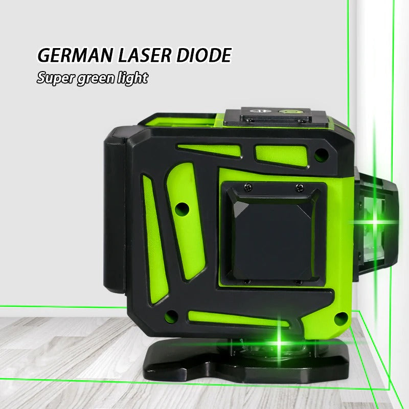 Nivela laser Clubiona cu 12 linii si RECEPTOR, tehnologie Germana, cu suport magnetic de perete si telecomanda